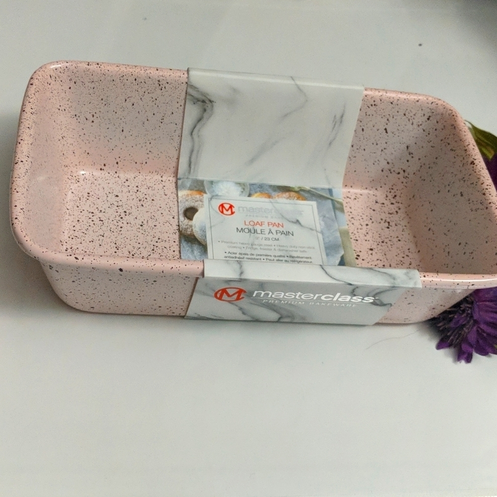 Masterclass Pink Loaf Pan 9" Speckled
